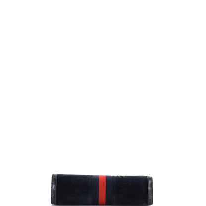 Gucci Ophidia Chain Shoulder Bag Embroidered Suede Small