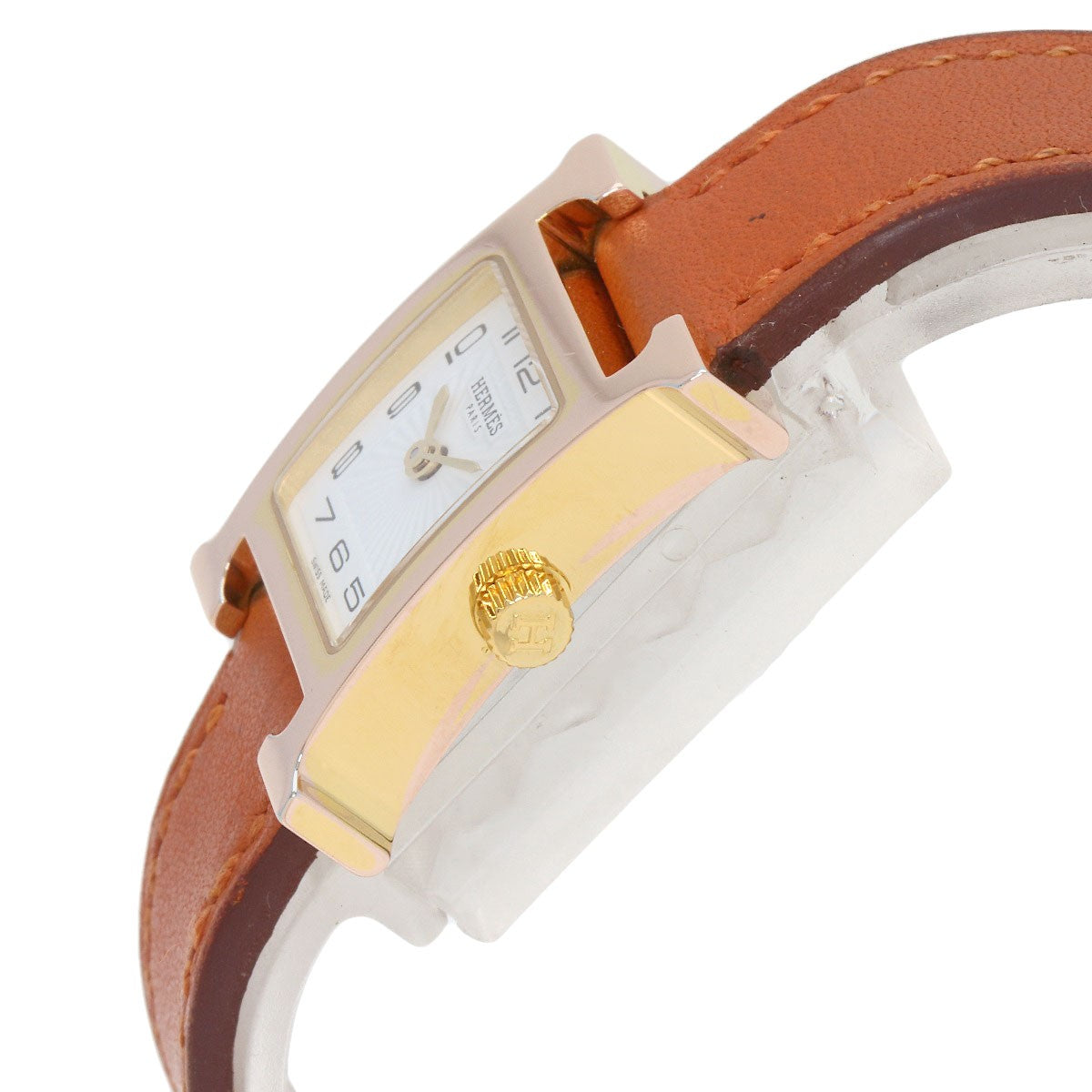 Hermes H Watch Mini Watches Hh1.101 Pgp/Leather