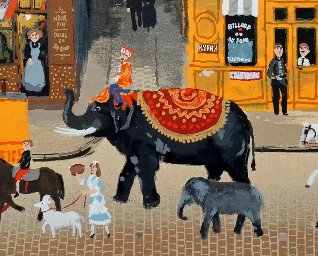 Circus March by Michel Delacroix Signed Silkscreen Print