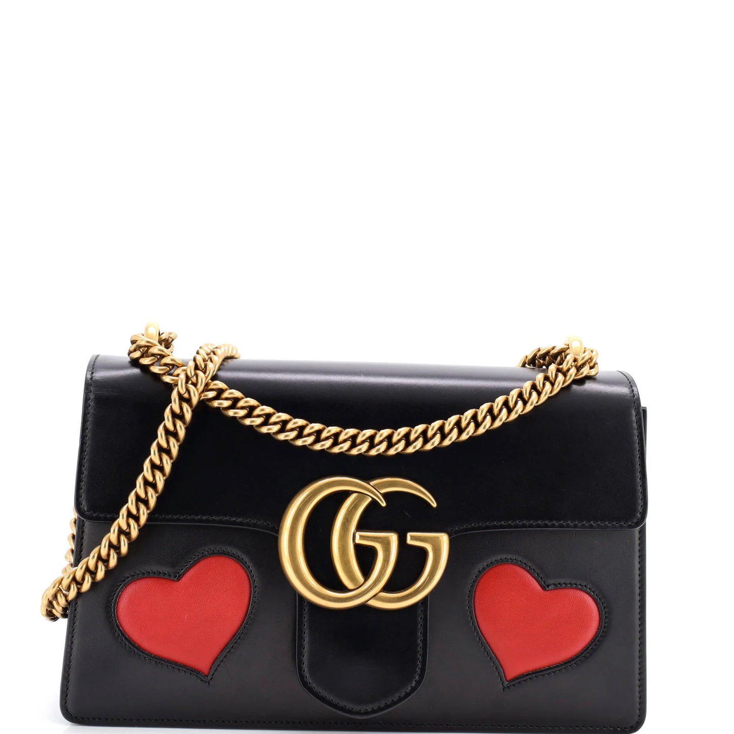 Gucci Marmont Chain Shoulder Bag Patchwork Leather Medium