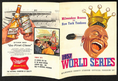 1957 World Series Program Milwaukee Braves Vs. New York Yankees Scored 198891