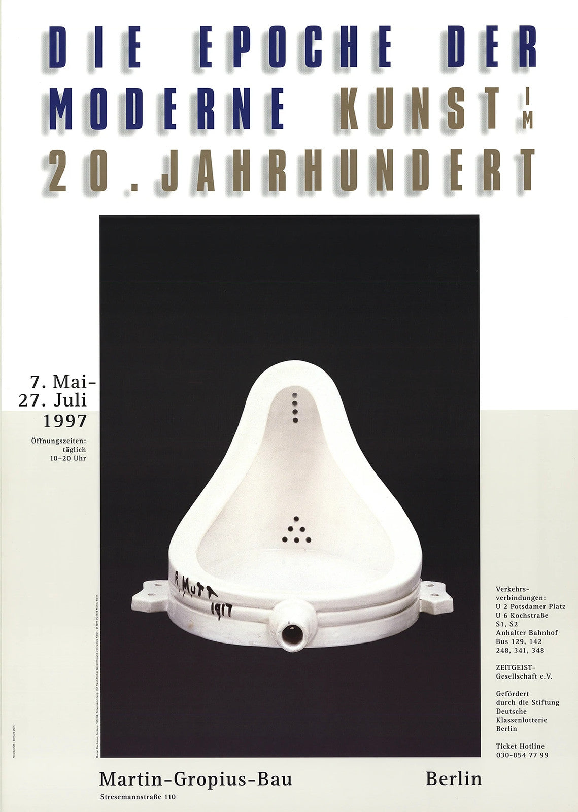 Marcel Duchamp Fountain " Poster Modernism Black & White