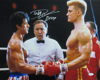 Dolph Lundgren Autographed/Inscribed Drago 16X20 Rocky Iv Photo Jsa 184770