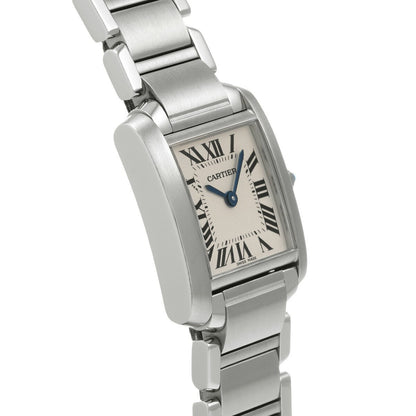 Cartier Tank Francaise Sm W51008Q3 Silver Ladies Used Watch #71467