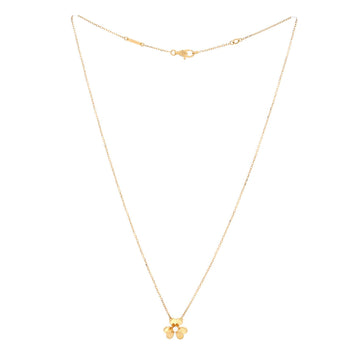 Van Cleef & Arpels Frivole Pendant Necklace 18K Yellow Gold And Diamond Mini