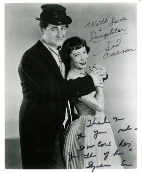 Sid Caesar & Imogene Coca Autographed 8X10 Photo