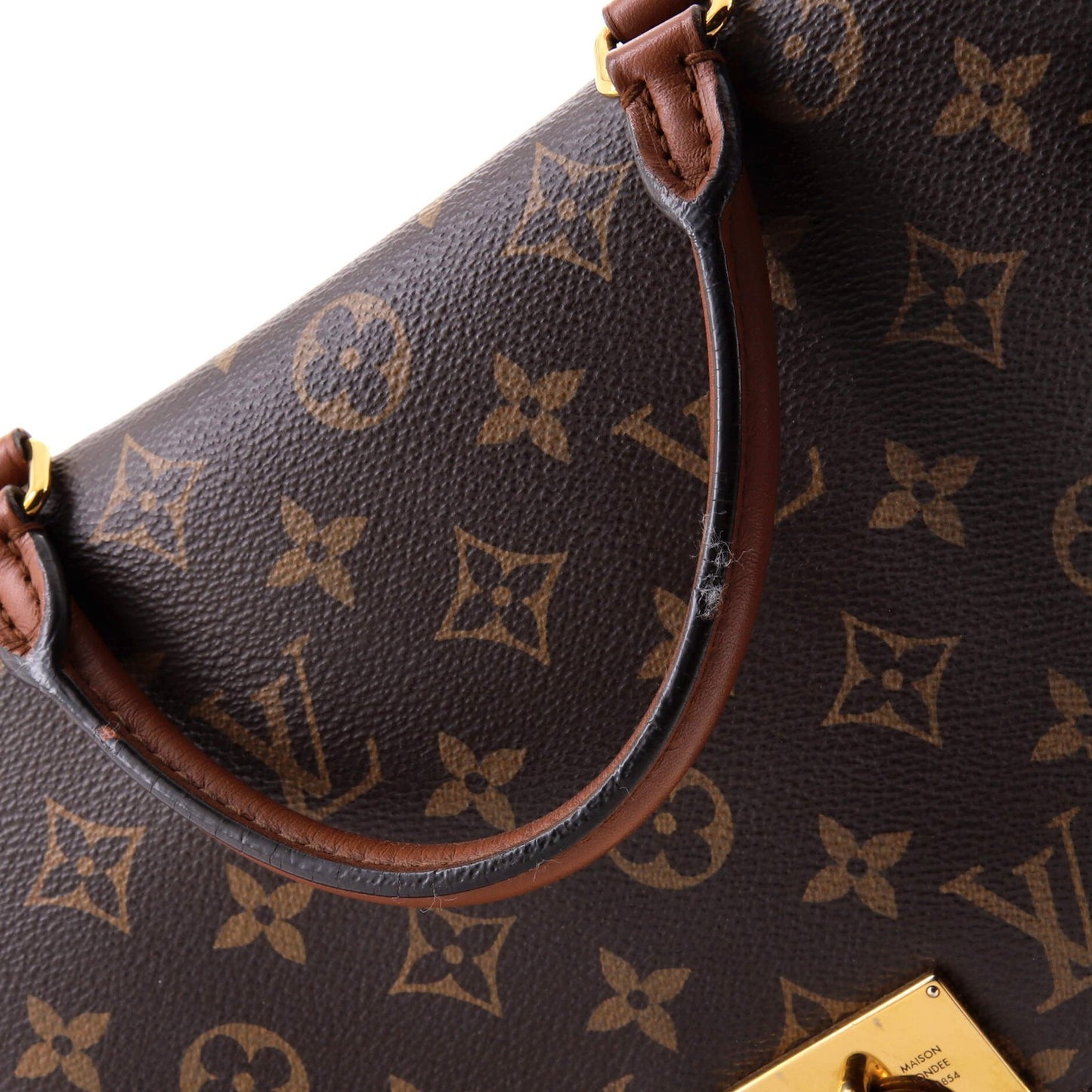 Louis Vuitton Marignan Handbag Monogram Canvas With Leather