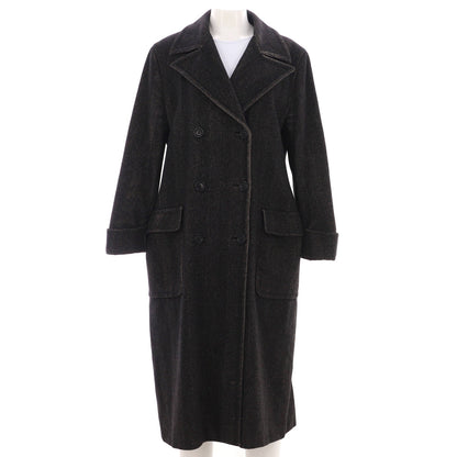 Max Mara Women'S Two Pocket Double Breasted Coat Alpaca Blend