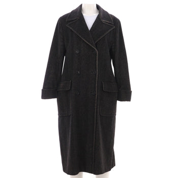 Max Mara Women'S Two Pocket Double Breasted Coat Alpaca Blend