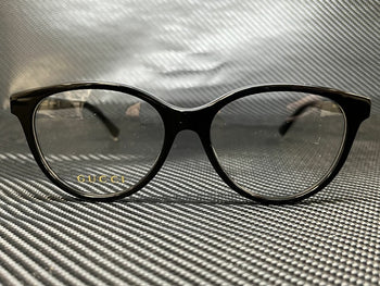 Gucci Gg0379O 001 Black Round 52 Mm Women'S