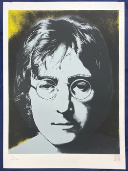 John Lennon Photographic Portrait Silkscreen 174/300 Signed By Yoko Ono W Mark