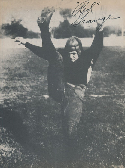 Red Grange Hof Autographed 8X10 B/W Magazine
