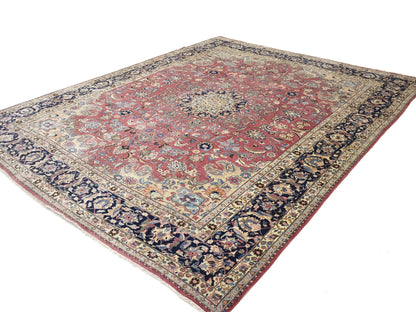 Handmade Semi-Antique Traditional Rug 9'8x12'5 ft Muted Colors