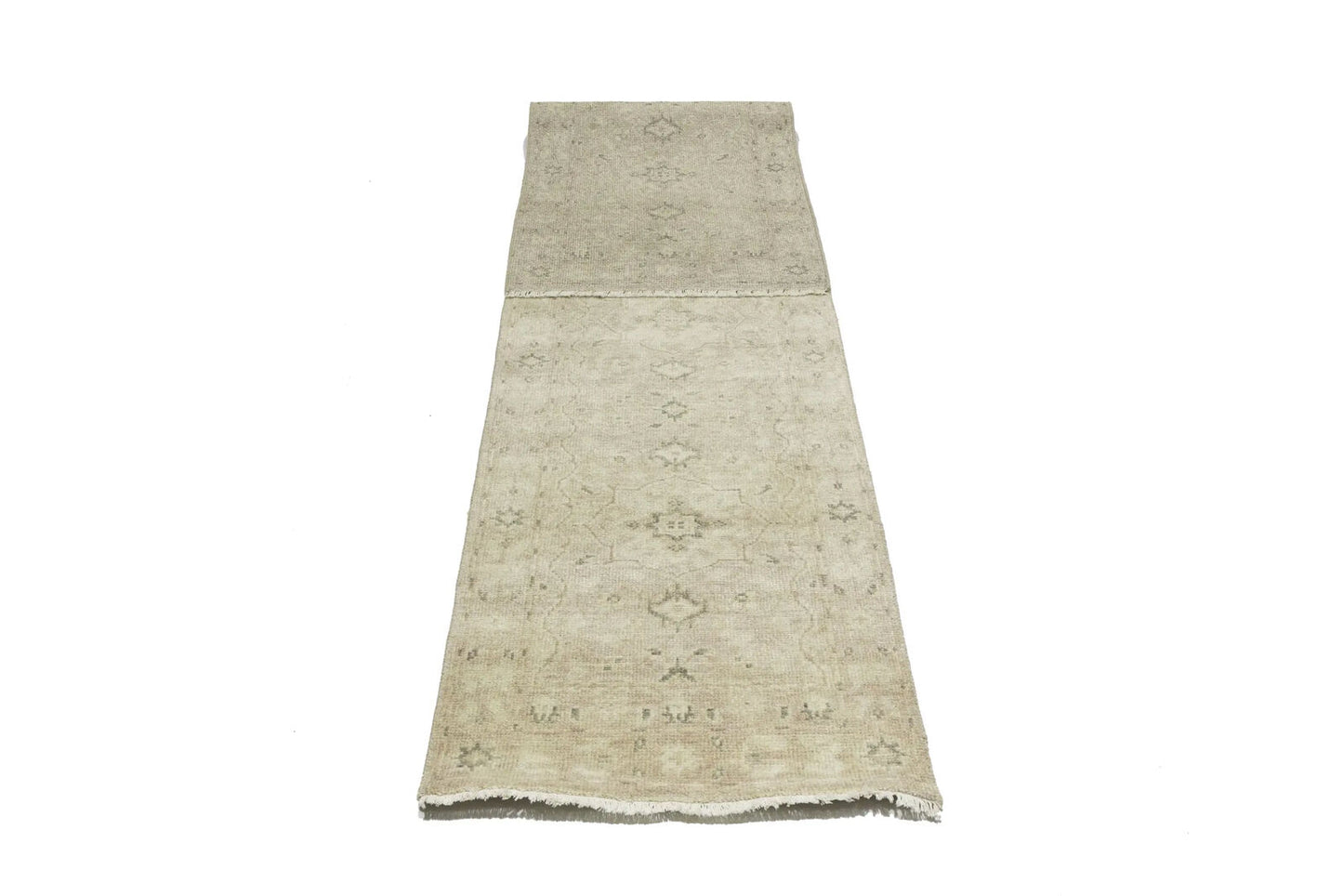 Transitional Oriental Runner Rug Muted Floral