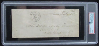 James Buchanan 15Th President Signed December 6, 1858 Free Frank Psa/Dna 189949