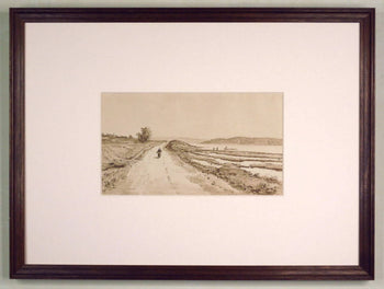 Emeric De Tamagnon Original Watercolor Painting Drawing Pencil Signed Framed