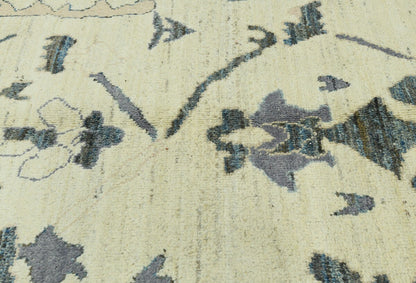 8X10 Ft Oushak Peshawar Oriental Rug Floral