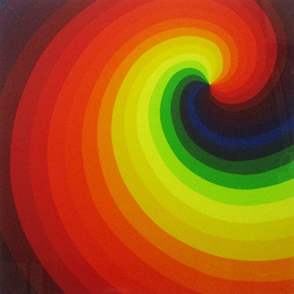 Ay-O (??) "Rainbow Hole #5" 1991 Signed Silkscreen 60.5Cm Rainbow Fluxus Japan