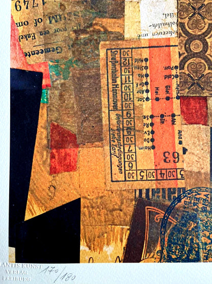 Kurt Schwitters Lithograph Certified 180Ex