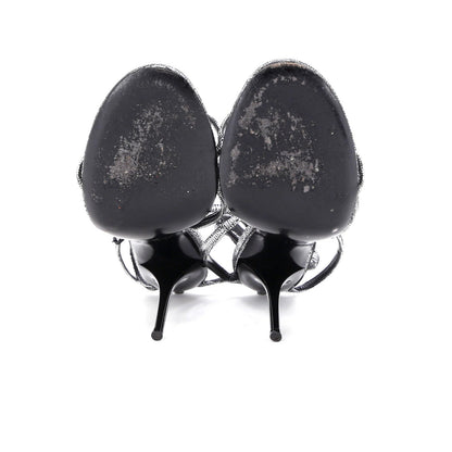 Saint Laurent Women'S Cassandra Heeled Sandals Leather 110