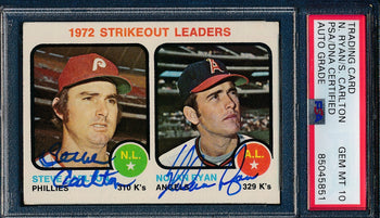 Nolan Ryan/Steve Carlton Dual-Signed 1973 Topps