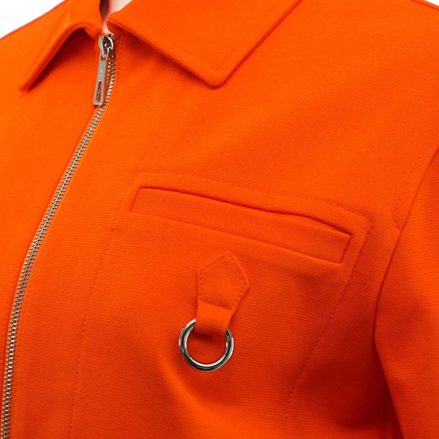 Hermes Women'S One Pocket Zip Up Jacket Viscose Blend