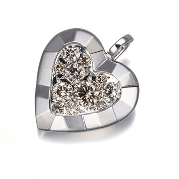 Kashikey Pendant Diamond 0.35Ct Motif Heart 18K
