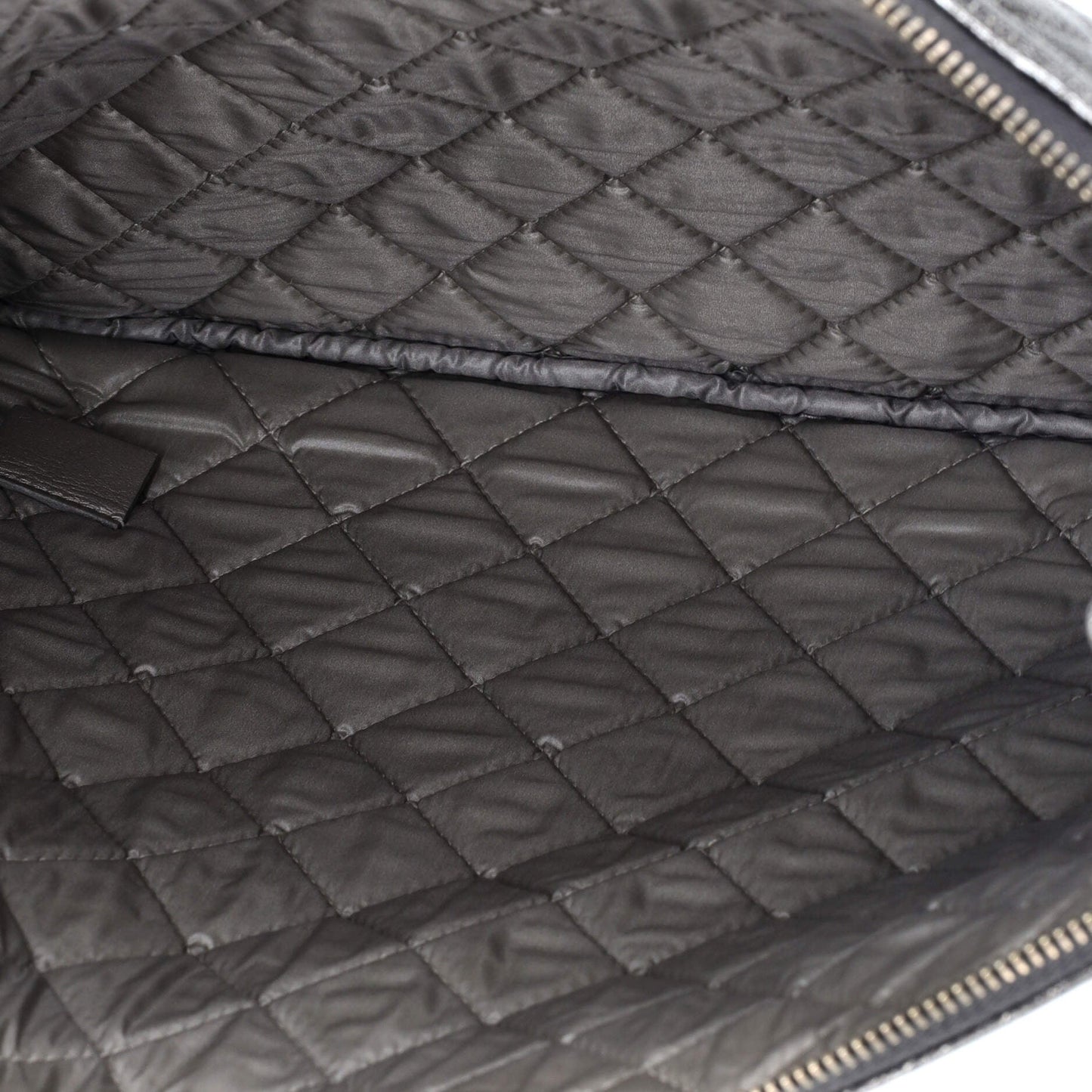 Chanel Boy O Case Clutch Quilted Calfskin Large