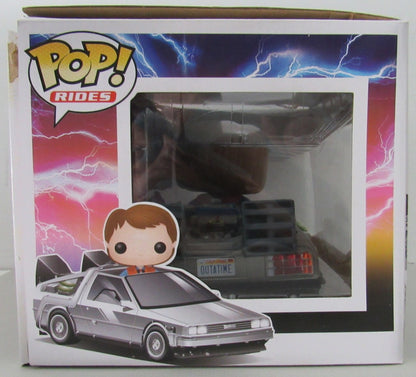 Michael J Fox Signed Back To Future Pop! Rides Time Machine #02 Bas 162925