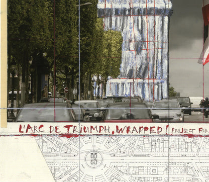 Javacheff Christo L'Arc De Triomphe Wrapped Project For Paris I " Offse