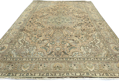 Distressed Vintage Medallion Floral Oriental Rug
