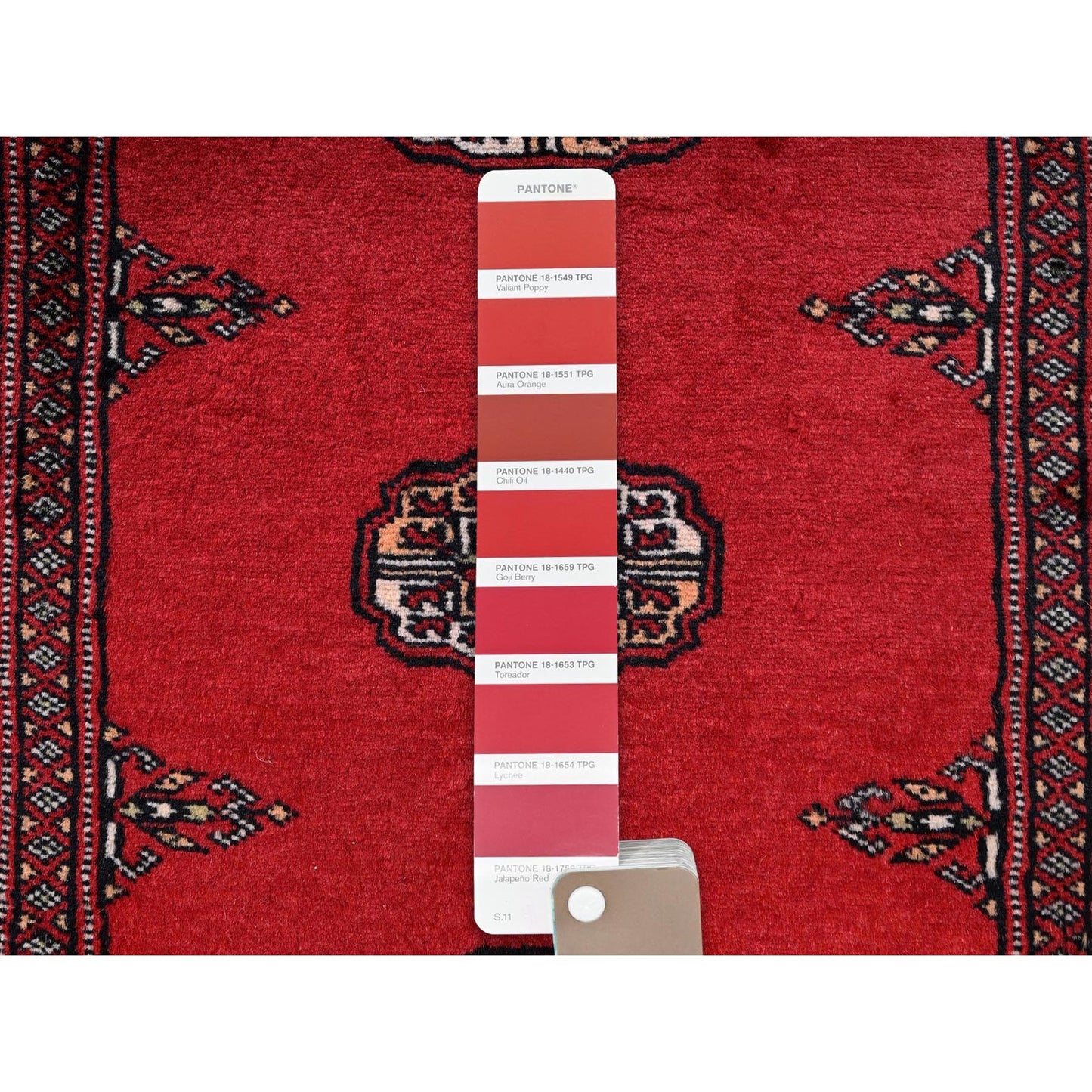 2'6"X9'10" Red Hand Knotted Rug Princess Bokara Tribal Medallions Wool