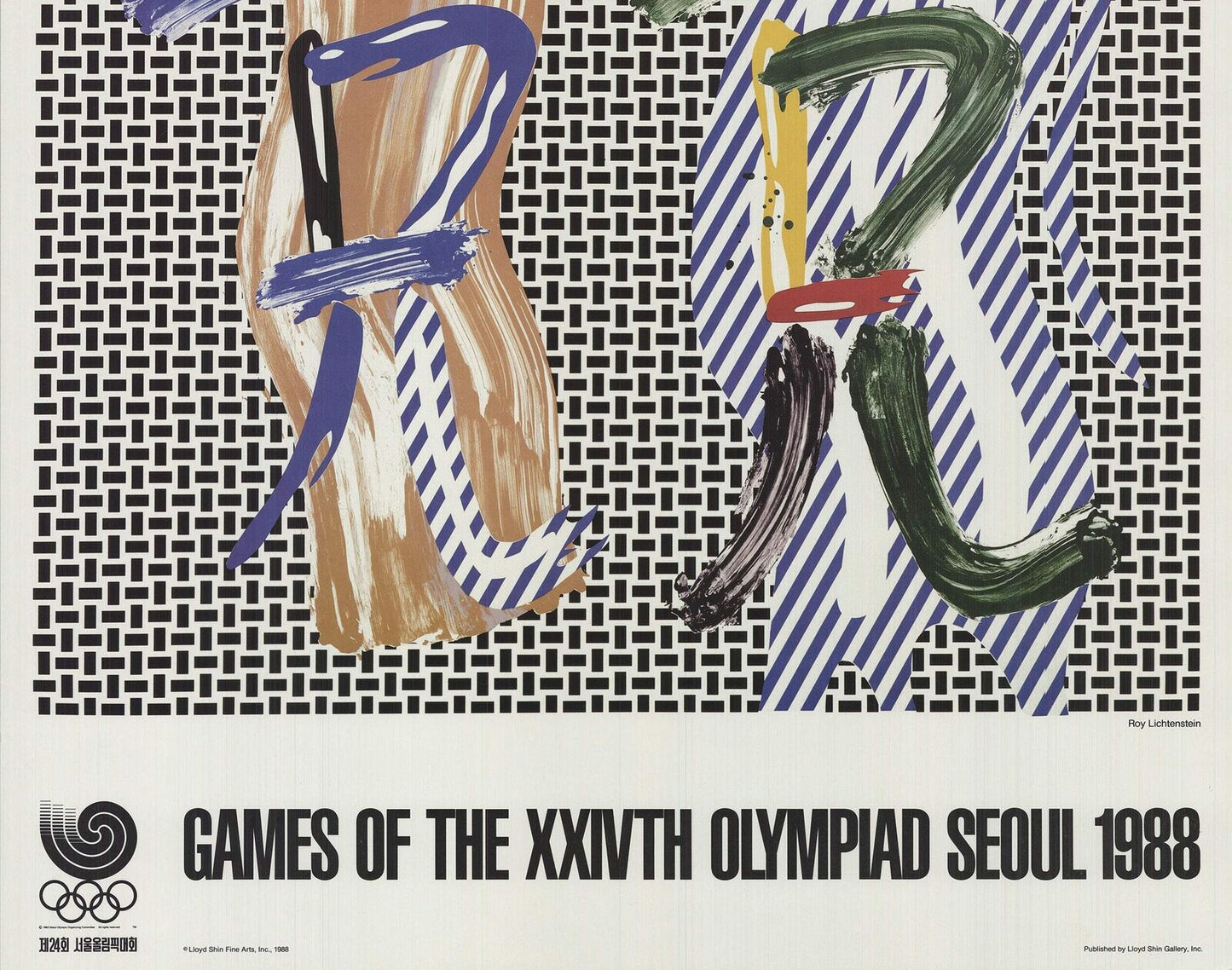 Roy Lichtenstein Games Of The Xxivth Olympiad Seoul " Offset Lithog