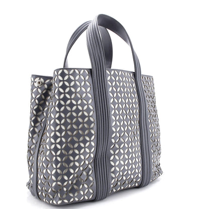 Alaia Side Snap Tote Laser Cut Leather