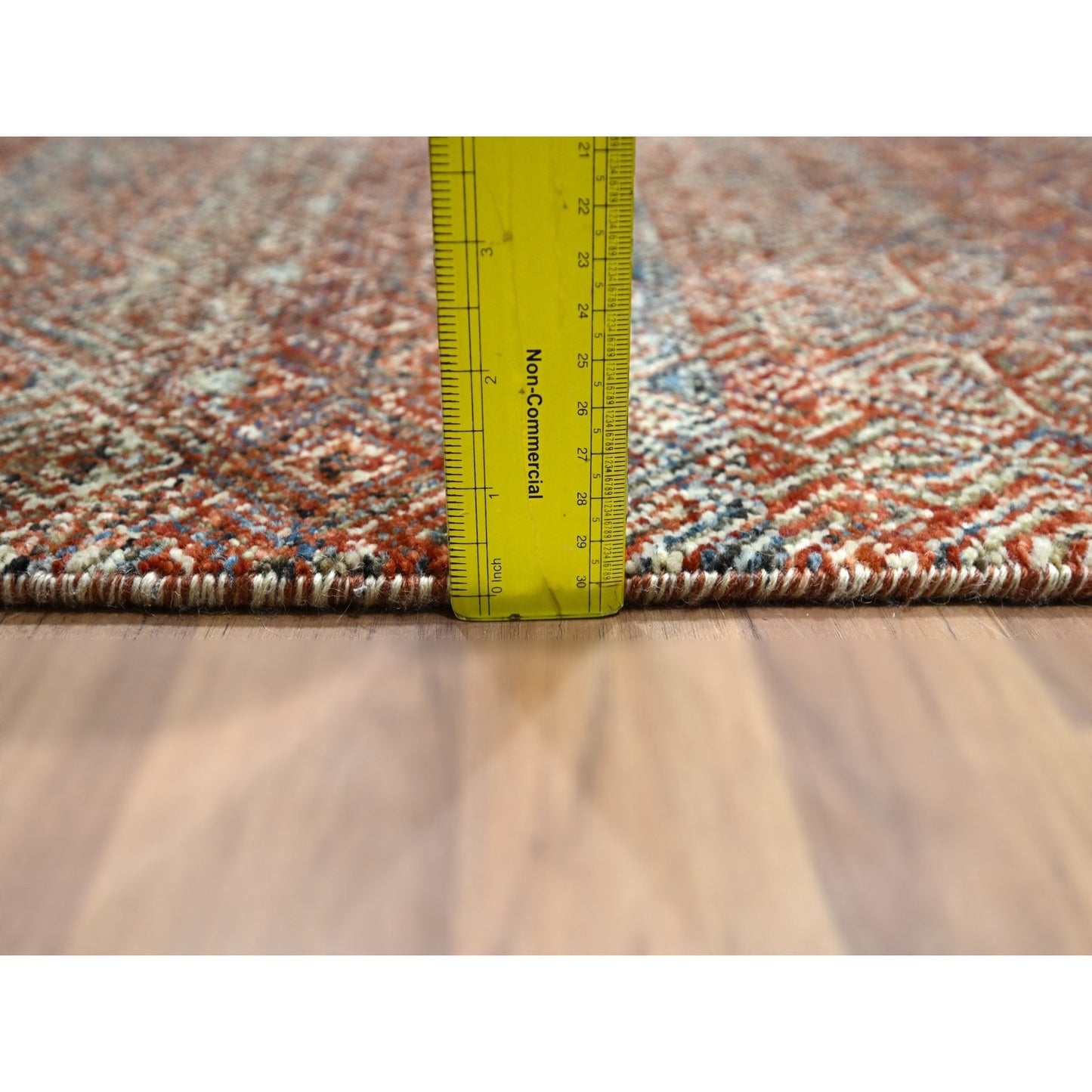 2'7"X10'2" Red Kohinoor Herat Pattern Soft Wool Hand Knotted Runner Rug