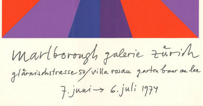 Contemporary Lithograph 1974 27.5" x 19.75" from MAX BILL Marlborough Galerie Zurich