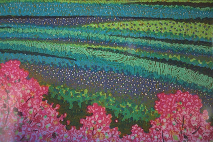 Munenori Makino Woodblock Print "Dreams Journey" 1999 Fuji Sakura Signed 88/180