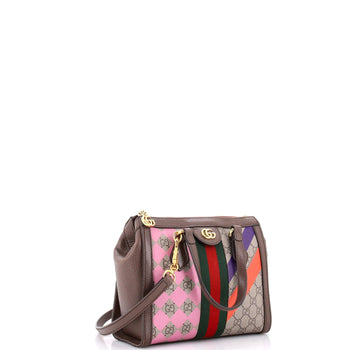 Gucci Ophidia Top Handle Tote Geometric Gg Coated Canvas Small