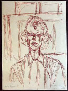 Alberto Giacometti Lithograph Coa Signed Hand Numbered In Pencil