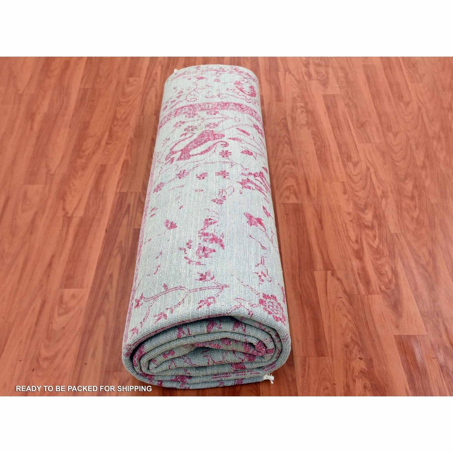 8'10"X11'3" Beige Zoroastrian Tebraz Design Wool And Silk Handknotted Rug