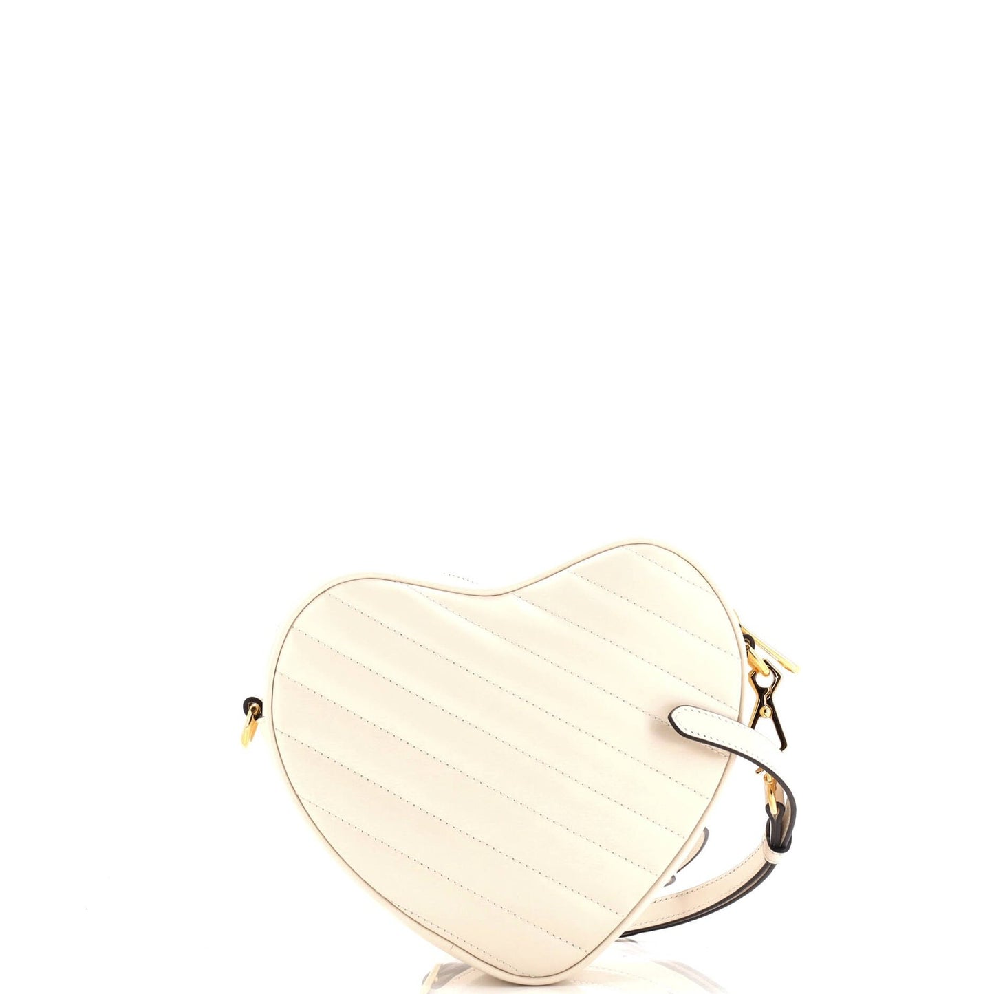 Gucci Interlocking G Heart Shoulder Bag Diagonal Quilted Leather Mini