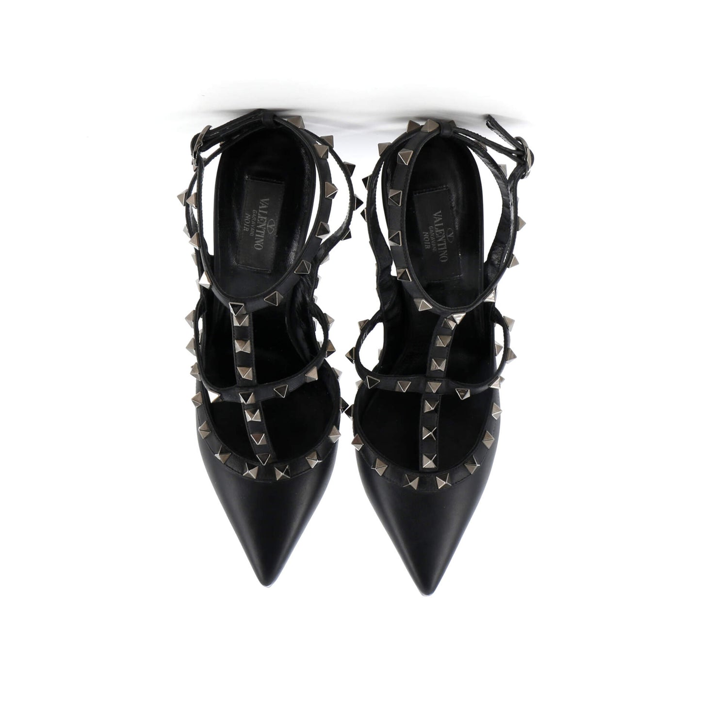 Valentino Garavani Women'S Rockstud Ankle Strap Pumps Leather 100