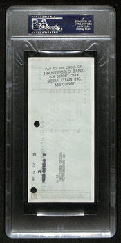Wilt Chamberlain Hof 76Ers Signed/Autographed 1996 6X3 Bank Check Psa/Dna 198794