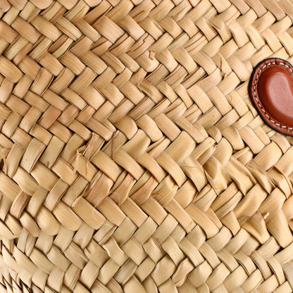 Celine Triomphe Basket Shoulder Bag Raffia With Leather Medium