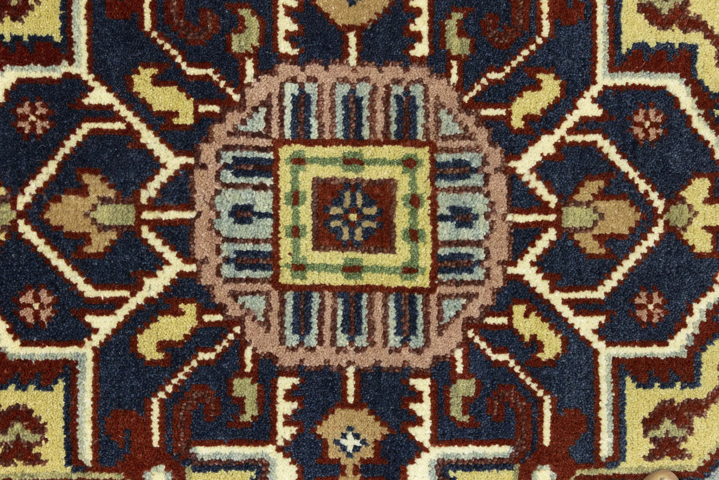 Farmho Rusty Red Geometric Heriz Serapi Oriental