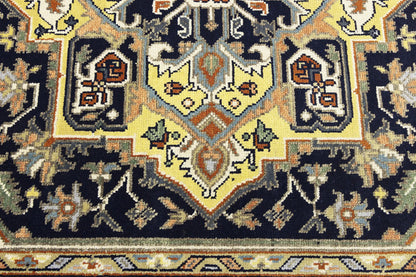 8X10 ft Handmade Serapi Oriental Rug Floral Boho Farmhouse Style Wool Carpet