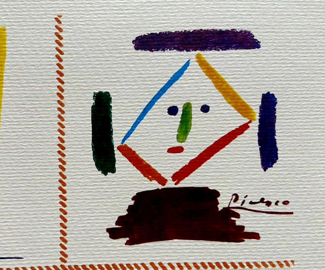 Pablo Picasso Lithograph Coa Signed Numbered Limited Stamp