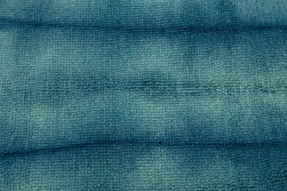 Hand-Tufted Ocean Blue Tie-Dye Wool Rug Modern