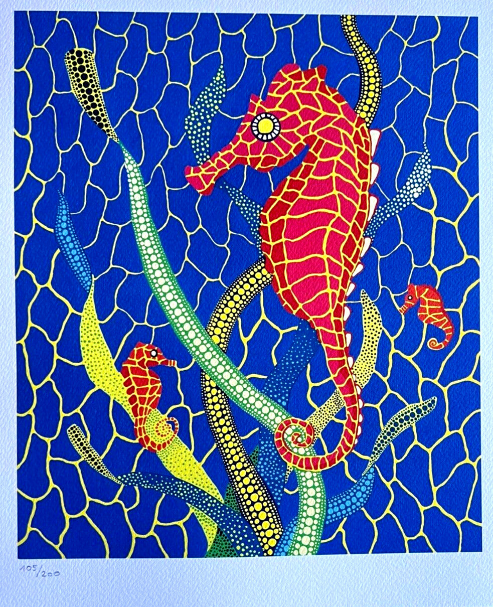 Yayoi Kusama Lithograph Mori Museum Coa Hand Numbered 200 Exe