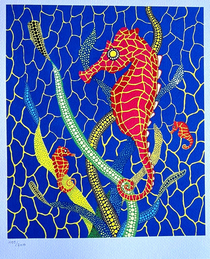 Yayoi Kusama Lithograph Mori Museum Coa Hand Numbered 200 Exe